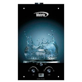 Газовый проточный водонагреватель Martix 20 кВт 10 л/мин принт вода стекло