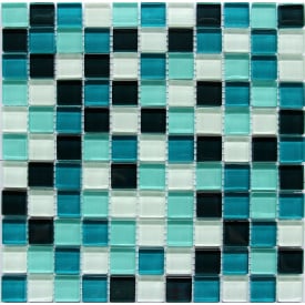 Стеклянная мозаика Керамик Полесье Crystal Blue Lagoon 300х300х6 мм
