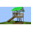 Дерев'яний дитячий будиночок-майданчик c гіркою і пісочницею Полтава