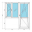 Балконный блок Viknar`OFF Fenster 400 с 1-камерным стеклопакетом Киев