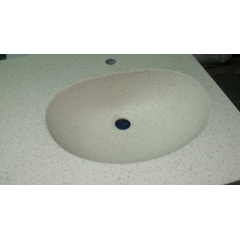 Стільниця індивідуальна у ванну кімнату суцільнолита з чашею овал малий 430х310 мм 135 мм Кропивницький
