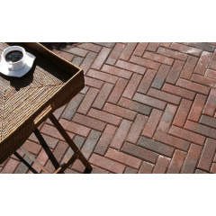 Тротуарна плитка Золотий Мандарин Цегла вузька 210х70х60 мм коричнева Чернівці