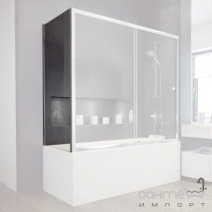 Шторка для ванны боковая Besco Duo Slide II 70x150 закаленное прозрачное стекло Киев