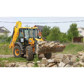 Корчування пнів екскаватором JSB 3CX