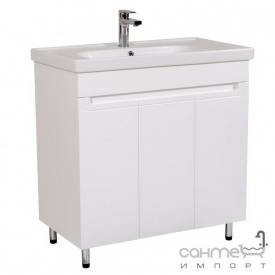 Підлогова Тумба з умивальником Аква Родос Омега 80 біла