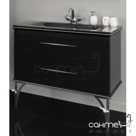 Тумба підвісна без раковини Marsan Cassandre 900 капучіно фурнітура золото