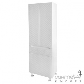 Підлоговий пенал з кошиком для білизни Аква Родос Родорс 60 білий