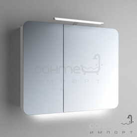 Дзеркальна шафка з LED підсвічуванням Marsan Adele 2 650х700 чорний