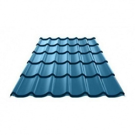 Металочерепиця Ruukki Monterrey Polyester 0,45 мм RR-35 (Блакитне озеро)