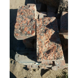 Брусчатка пилено-колотая Капустянский гранит 200x100x50 мм