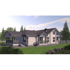 Дом из профилированного бруса 15х25 м