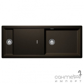 Гранитная кухонная мойка Schock Cristadur Prepstation D150 оборотная 87 bronze