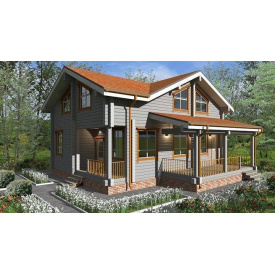 Дом из профилированного бруса 11х11 м