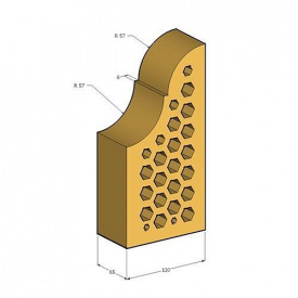 Кирпич фасонный Евротон Желтый лицевой ВФ-10