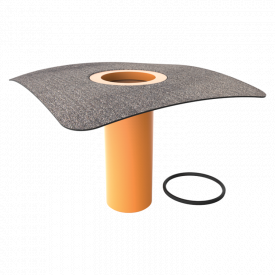 Надставный елемент для покрівельних воронок з привареним бітумним фартухом