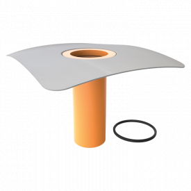 Надставный елемент для покрівельних воронок з привареним фартухом з ПВХ-мембрани