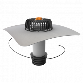 Ремонтная воронка вертикальная с подогревом и приваренным фартуком из ПВХ-мембраны