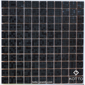 Декоративная мозаика Котто Керамика CM 3039 C PIXEL BLACK 300x300x8 мм
