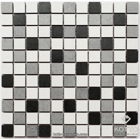 Керамічна мозаїка Котто Кераміка CM 3028 C3 GRAPHIT GRAY WHITE 300x300x8 мм
