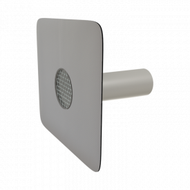 Круглий аварійний перелив з привареним фартухом з ПВХ-мембрани