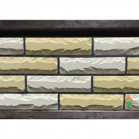 Кирпич облицовочный ECOBRICK луч 250x100x65 мм желтый слоновая кость