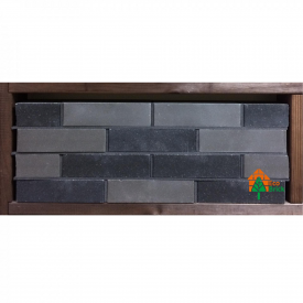 Цегла облицювальна ECOBRICK гладкий 250x120x65 мм сірий чорний