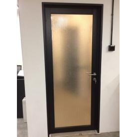 Двері скляні міжкімнатні 800х2000 мм монтажна щирина 60 мм профіль WDS Ekipazh Ultra 60 колір Дуб Монтана