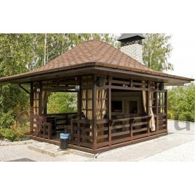 Строительство деревянной беседки Элит