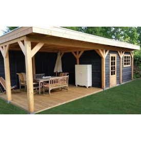 Строительство беседки открытой с хозблоком под ключ