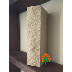Кирпич облицовочный ECOBRICK мрамор ложок 250x110x65 мм слоновая кость