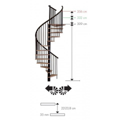Винтовая лестница MINKA SPIRAL Effect 120 см Киев