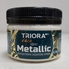 Декоративная акриловая эмаль серебро 0,1 кг ТМ TRIORA Полтава