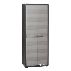Пластиковый шкаф Toomax Elegance S 2 двери Черно-Серый Тернопіль