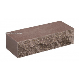Облицювальна цегла LAND BRICK скеля коричнева повнотіла 250х100х65 мм