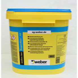 Высокоэластичная гидроизоляционная битумная мастика WEBER weber.tec Superflex 10 30 л
