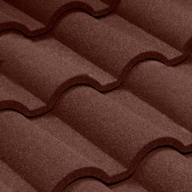 Композитная черепица QueenTile Verona 1-тайлова 1102x380 мм brown