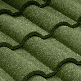 Композитная черепица QueenTile Verona 1-тайлова 1102x380 мм green