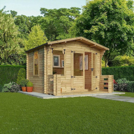 Беседка деревянная из профилированного бруса 3.3х3.8