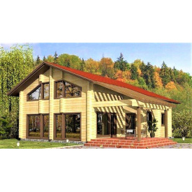 Деревянный двухэтажный дом из профилированного бруса 10х11 м