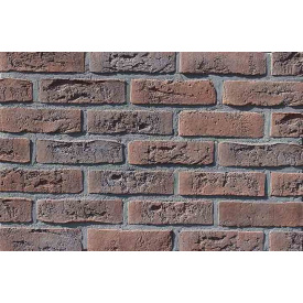 Облицювальна плитка Loft Brick Бельгійський 02 240x71 мм Коричнево-бордовий з підпалиною