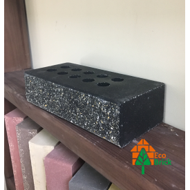 Цегла облицювальна пустотіла ECOBRICK з фаскою мармуровий сірий