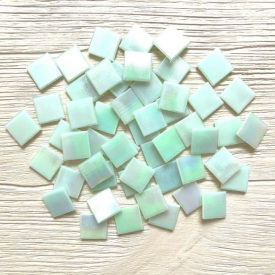 Стеклянная мозаика Eco-Mosaic 20х20 мм 33х33 см салатовая (20IR22)
