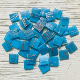 Скляна мозаїка Eco-Mosaic 20х20 мм 33х33 см блакитна (GA303)