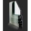 Поворотно-откидное окно из "теплого" алюминия, белое, Lorenzoline 54Т, 1300*1400 Кропивницький