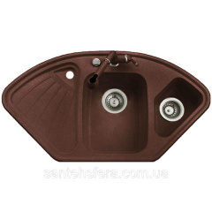 Гранітна кухонна мийка ADAMANT CONSENSUS 1060x575x190 мм коричнева Тернопіль