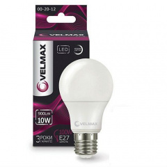 Лампа LED Velmax V-A60 10W E27 4100K 1000Lm кут 240 Херсон