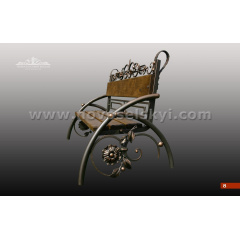 Кованая скамейка со спинкой А7108 Черновцы