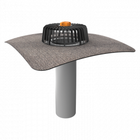 Покрівельна воронка TOPWET TWJ 160 BIT XL з привареним фартухом і листвоуловителем 70 мм