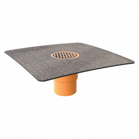 Воронка водостічна TOPWET TWB 75 BIT S для балконів з привареним фартухом з рулонного бітумно-полімерного матеріалу