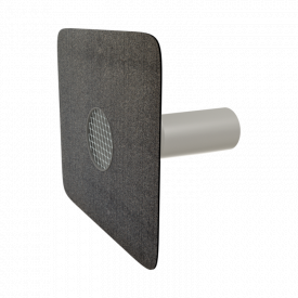 Круглый аварийный перелив TOPWET TWPP 110 BIT с приваренным фартуком из рулонного битумно-полимерного материала